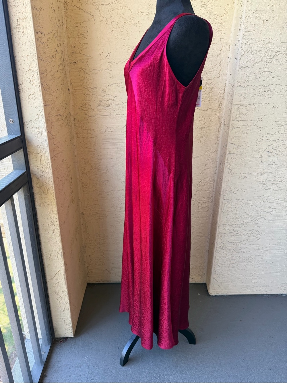 Eileen Fisher Ruby Textured Satin Slip Dress Sz M Occasion Feminine NWT - Picture 4 of 10